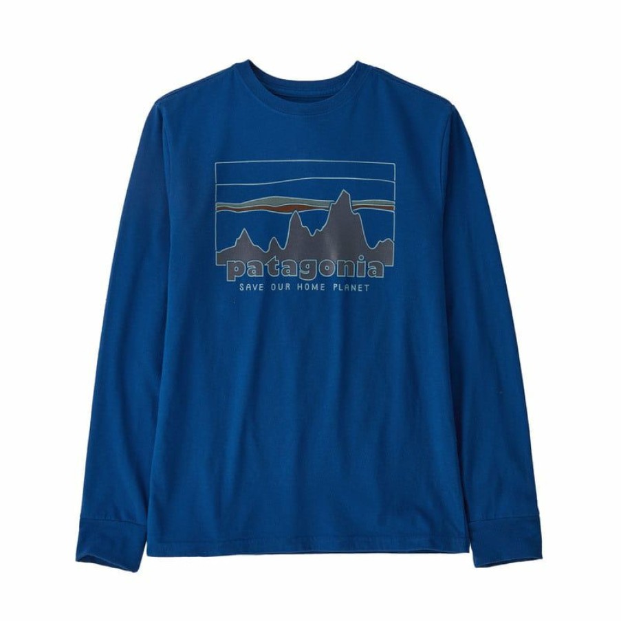 Apparel * | Patagonia Regenerative Organic Cotton Graphic Long Sleeve Tee Boy'S