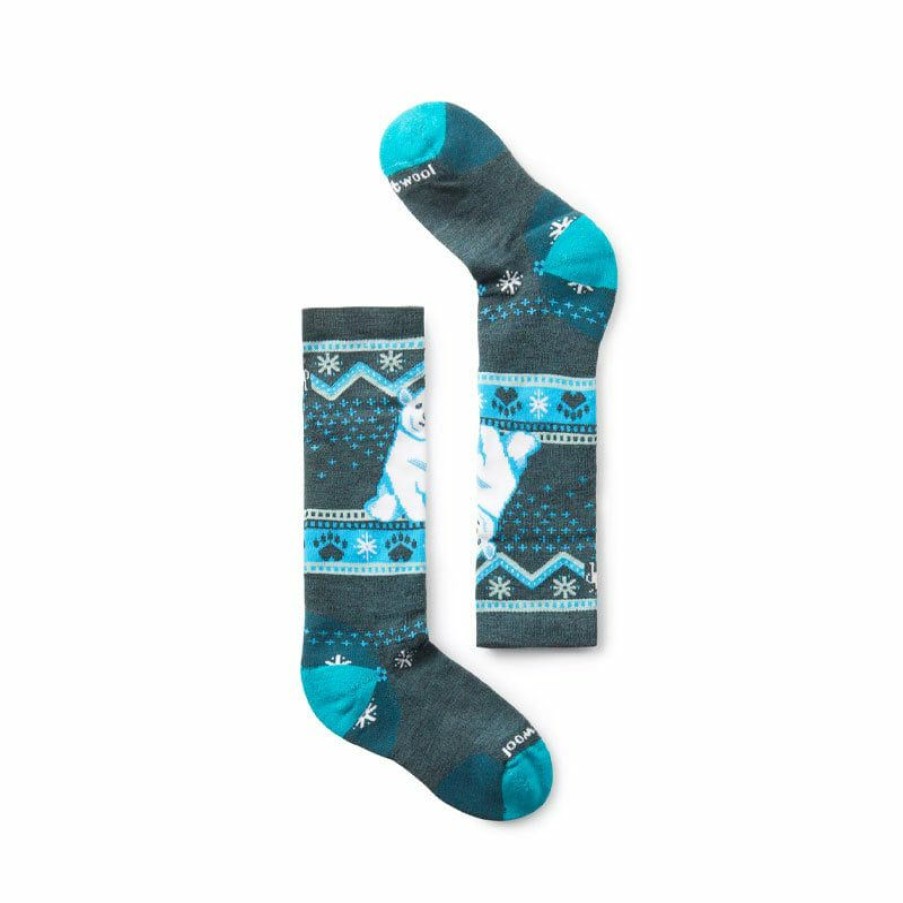 Apparel * | Smartwool Wintersport Full Cushion Polar Bear Over The Calf Sock Kid'S