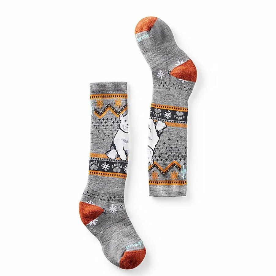 Apparel * | Smartwool Wintersport Full Cushion Polar Bear Over The Calf Sock Kid'S