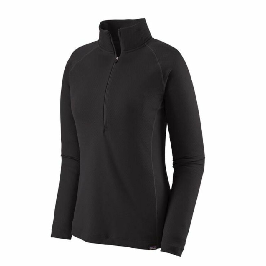 Apparel * | Patagonia Capilene Midweight Zip-Neck Women'S Black/Blk