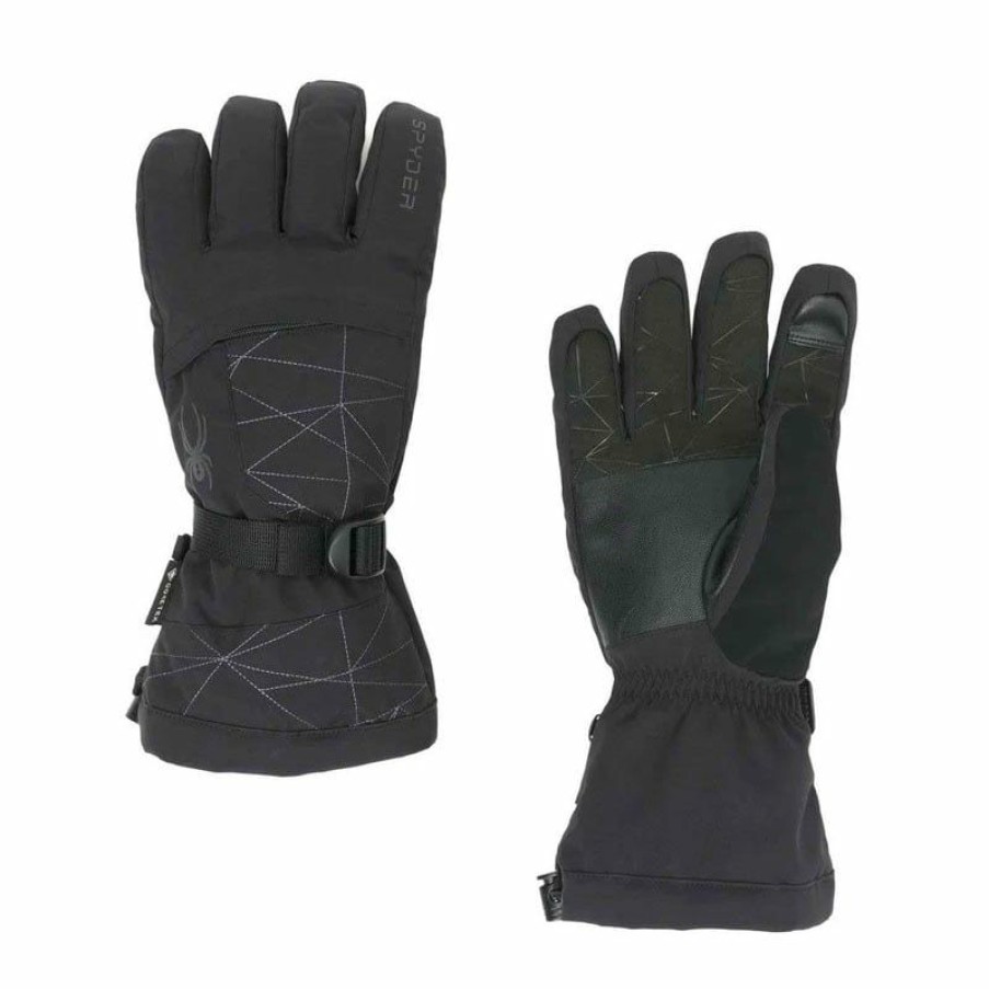 Apparel * | Spyder Overweb Gore-Tex Ski Glove Men'S Blk/001