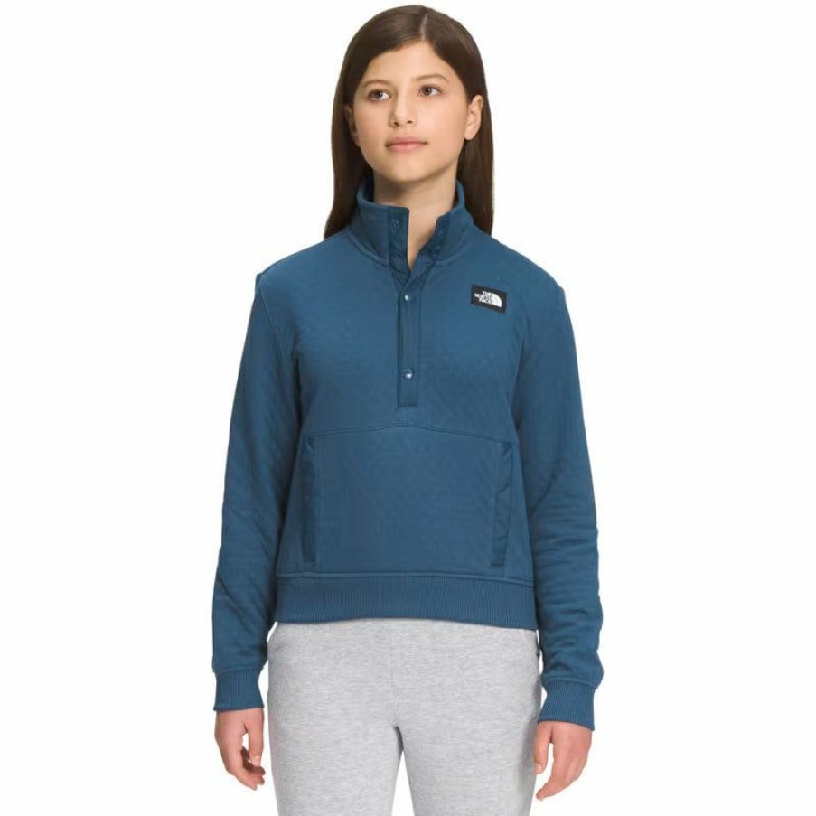 Apparel * | The North Face Edgewater Quilted 1/4 Snap Girl'S