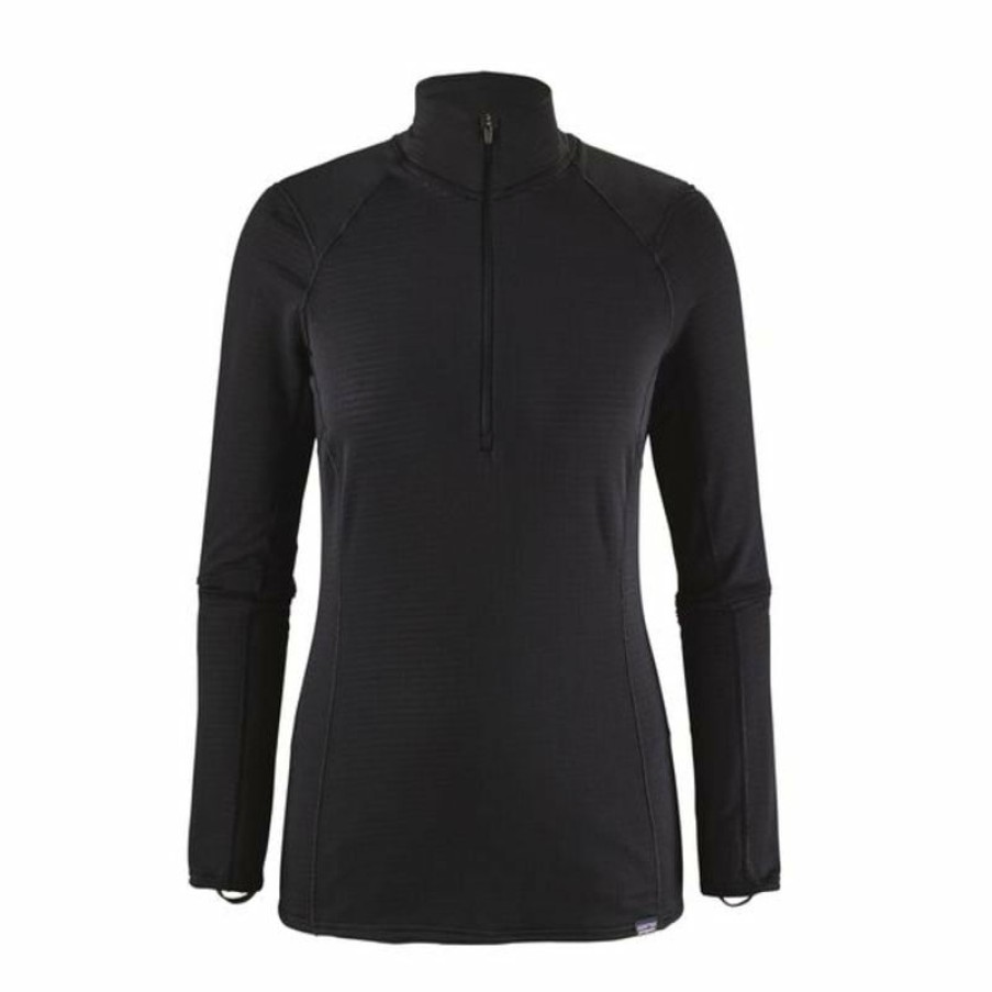 Apparel * | Patagonia Capilene Thermal Weightt Zip Neck Woman'S Black/Blk