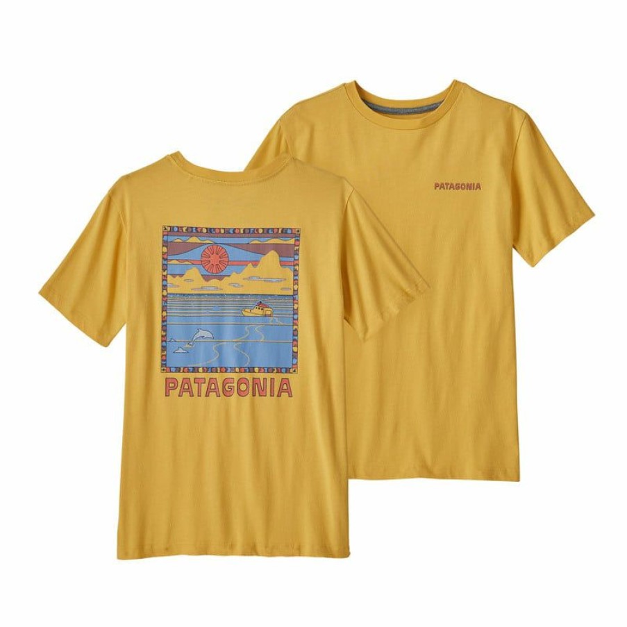 Apparel * | Patagonia Regen Organic Cotton Graphic Short Sleeve Tee Boys'